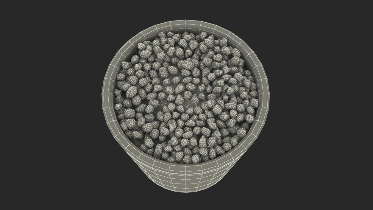 3D model Plant Pot Covered with Pebbles