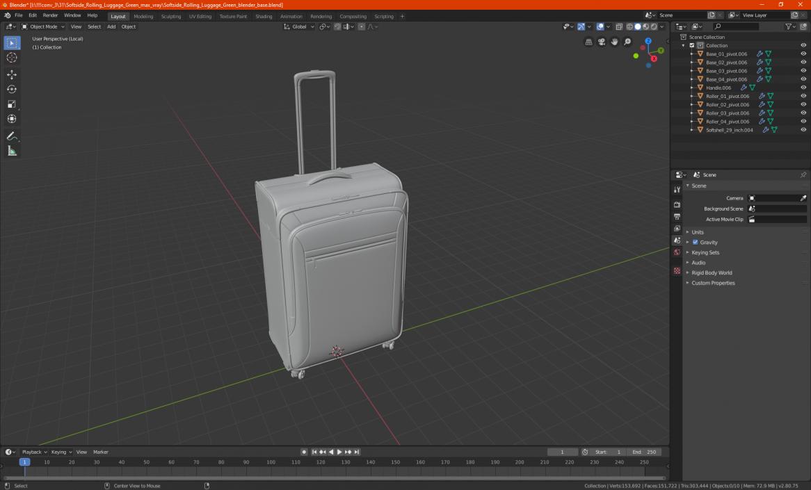 3D Softside Rolling Luggage Orange