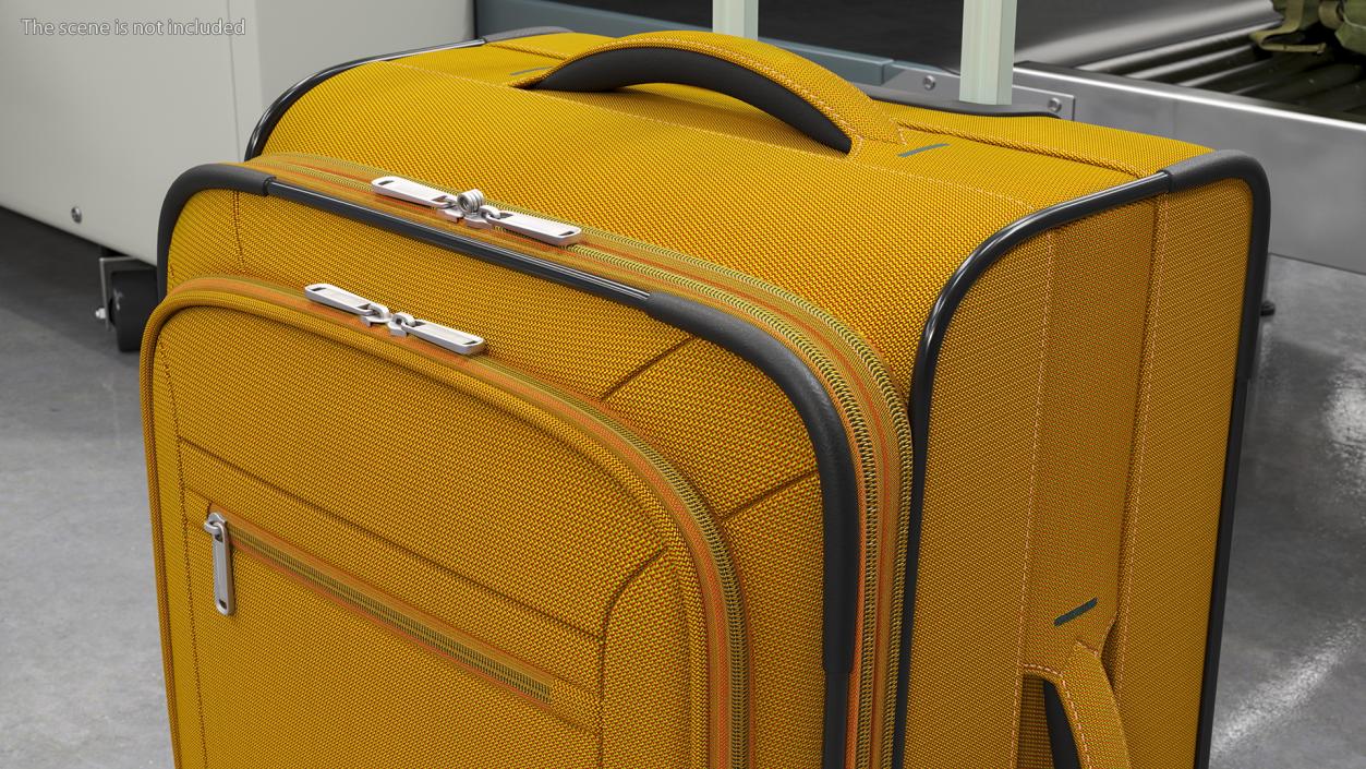 3D Softside Rolling Luggage Orange