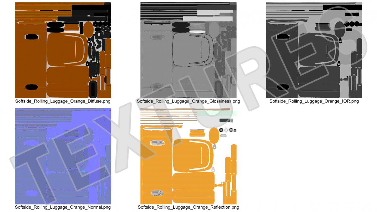 3D Softside Rolling Luggage Orange