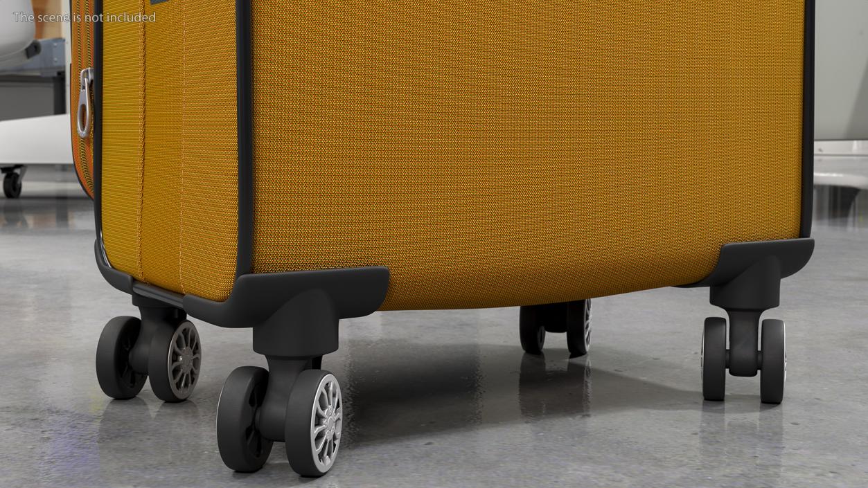 3D Softside Rolling Luggage Orange