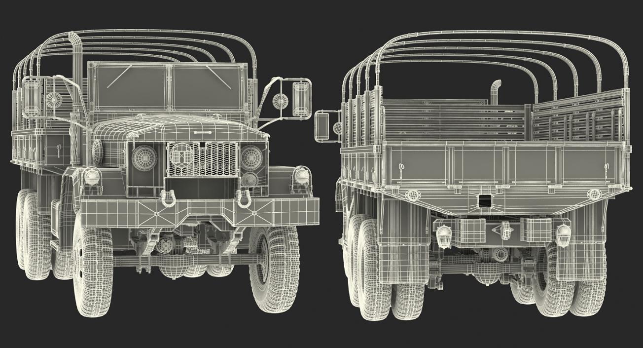 Cargo Truck M35 Rigged 3D