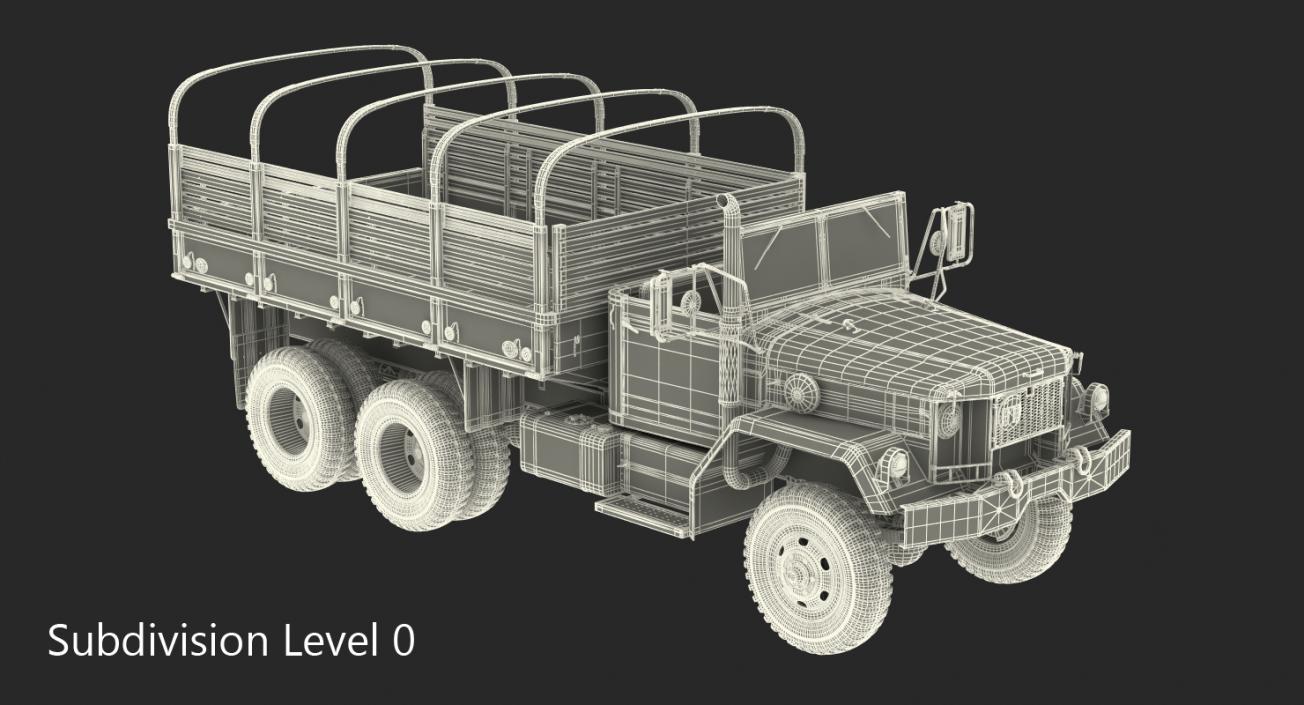 Cargo Truck M35 Rigged 3D