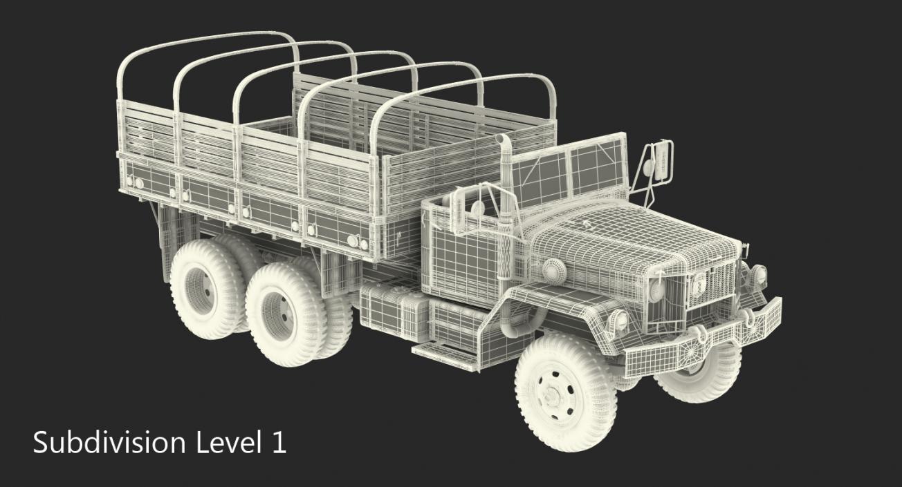 Cargo Truck M35 Rigged 3D