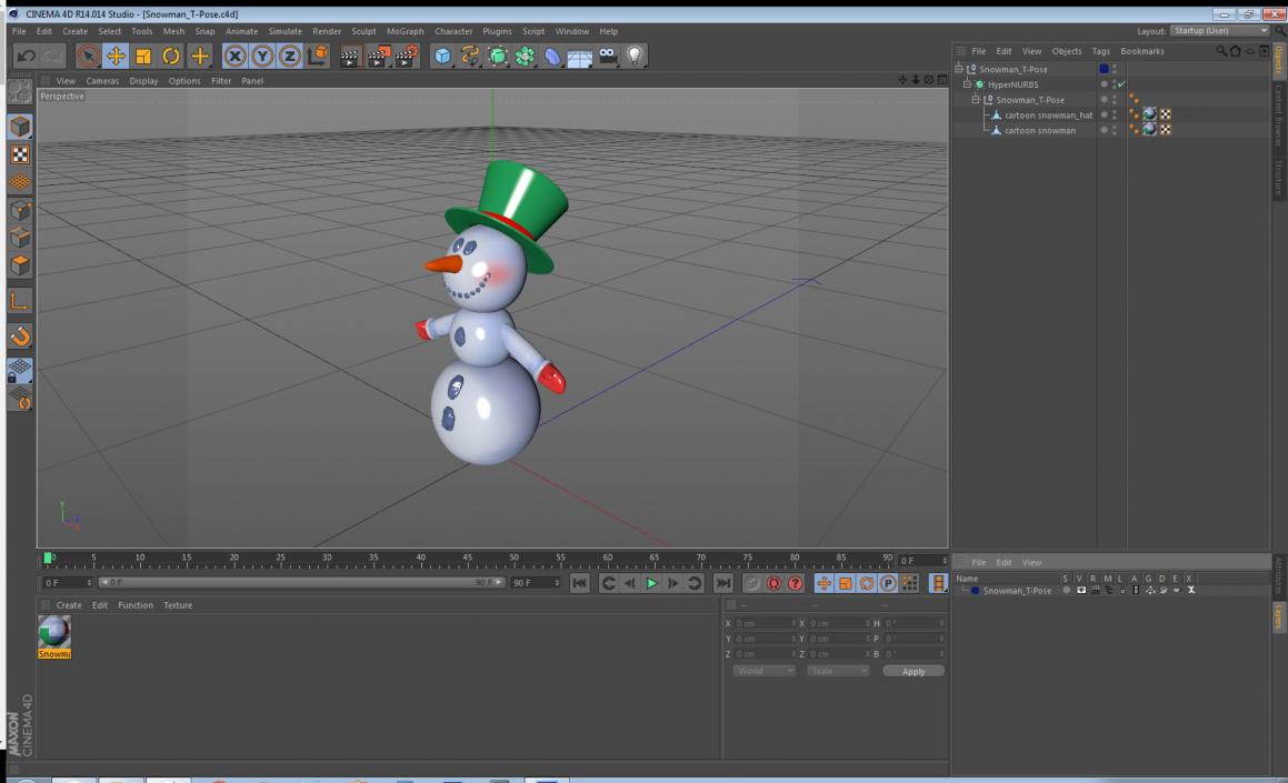 Snowman T-Pose 3D model