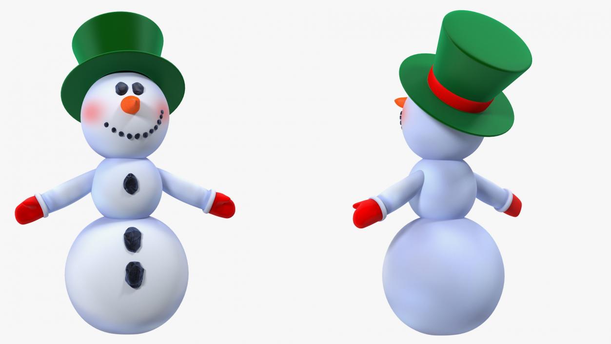 Snowman T-Pose 3D model