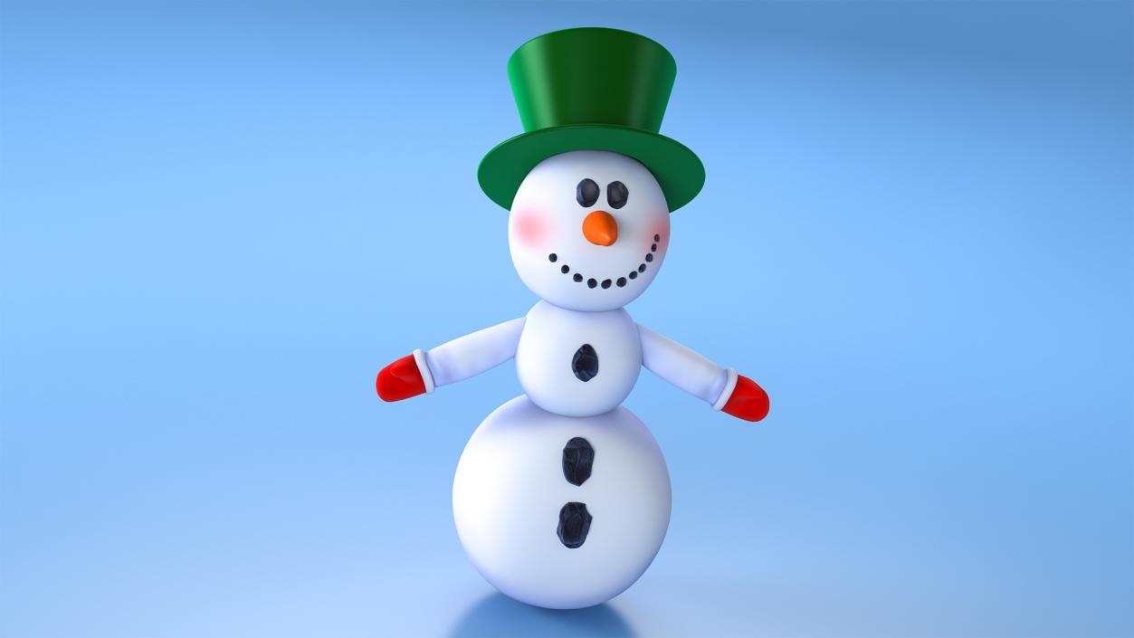 Snowman T-Pose 3D model