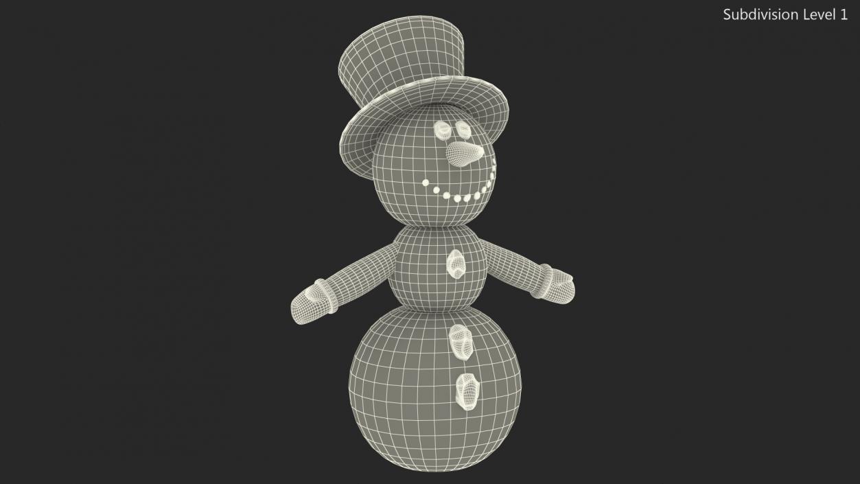 Snowman T-Pose 3D model