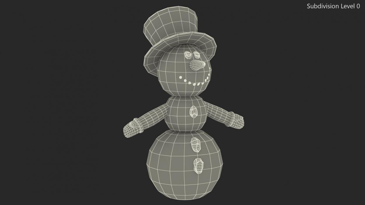 Snowman T-Pose 3D model