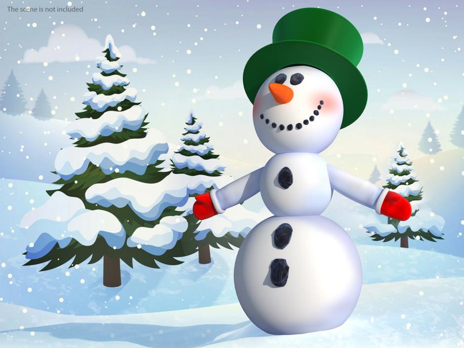 Snowman T-Pose 3D model