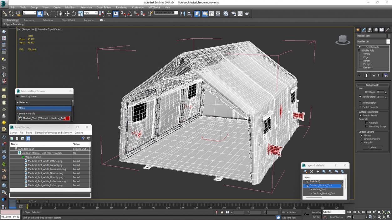 3D model Outdoor Medical Tent