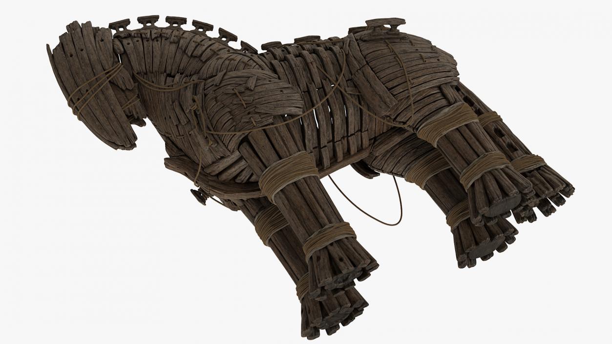 Wooden Trojan Horse 3D model