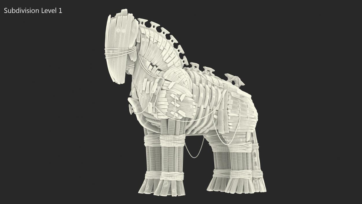 Wooden Trojan Horse 3D model