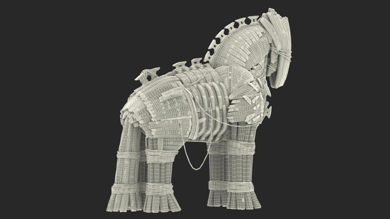 Wooden Trojan Horse 3D model