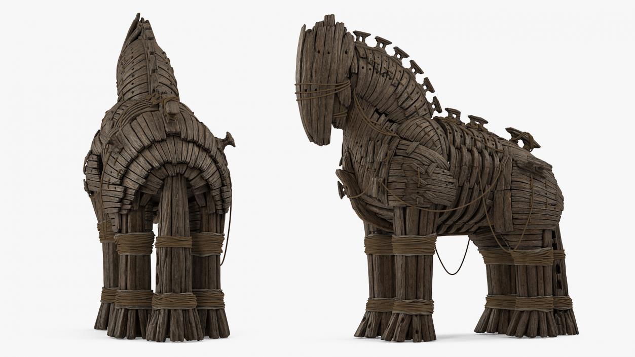 Wooden Trojan Horse 3D model