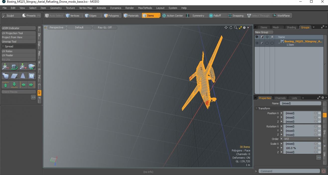 3D Boeing MQ25 Stingray Aerial Refueling Drone model