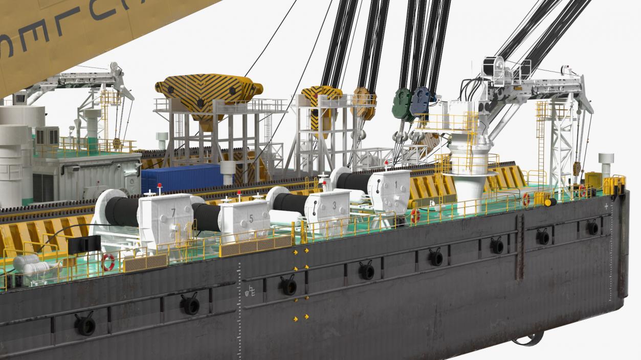 Floating Crane Ship 3D model