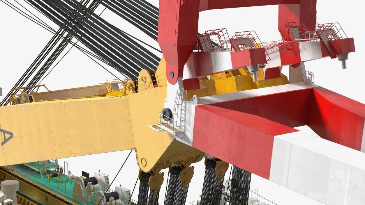 Floating Crane Ship 3D model