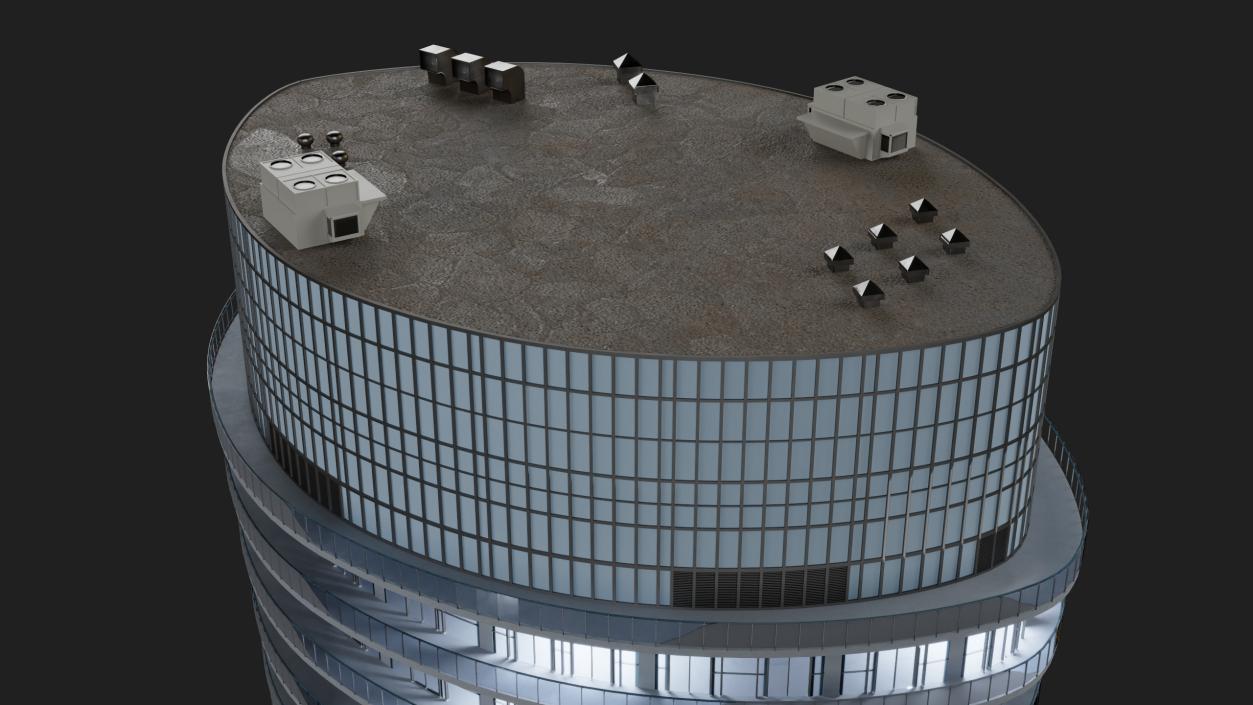 Absolute World Towers in the Night Lightning 3D model