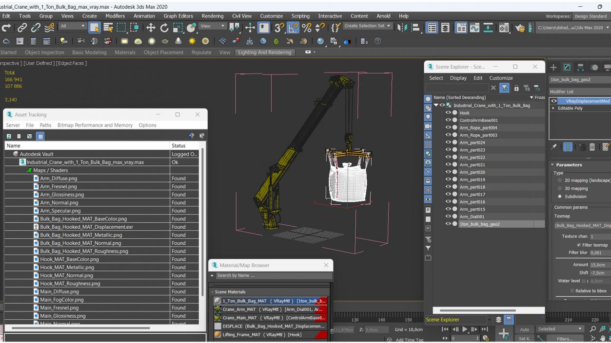 3D Industrial Crane with 1 Ton Bulk Bag