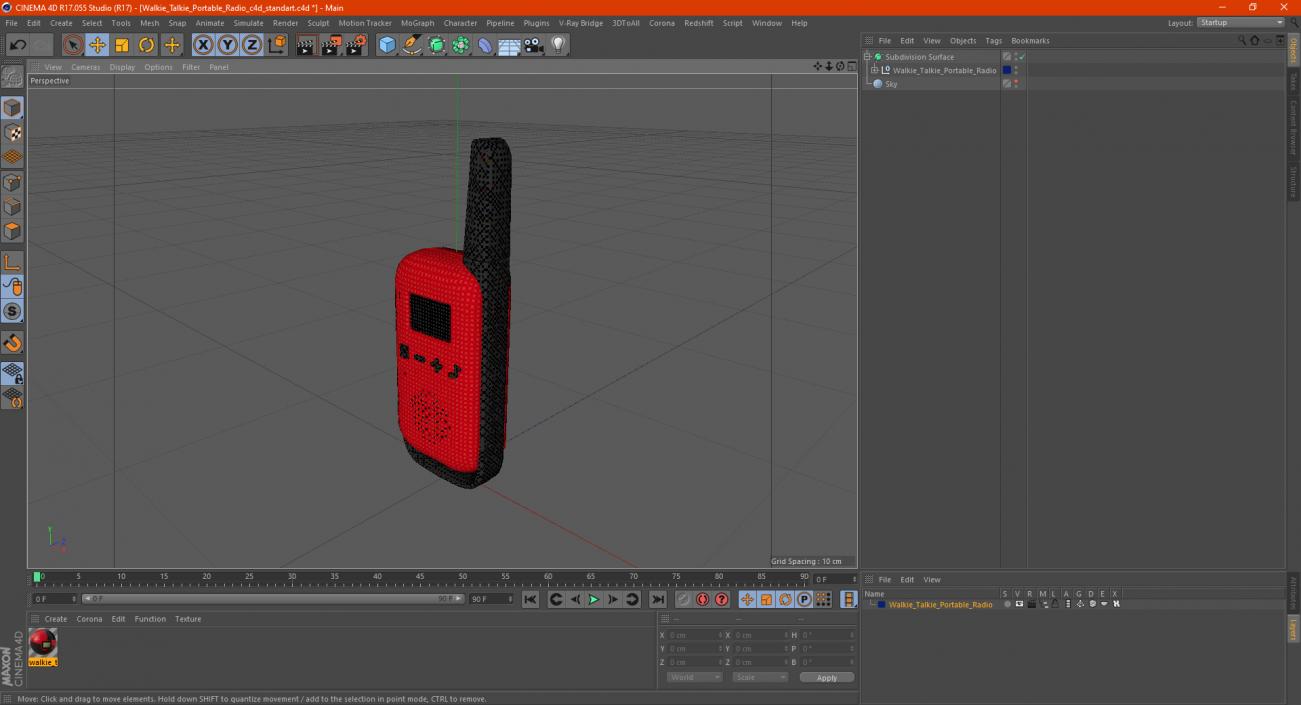 3D Walkie Talkie Portable Radio model