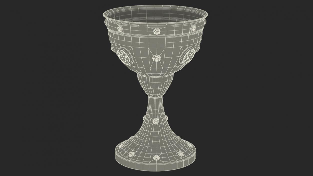 Antique Jeweled Gold Goblet 3D