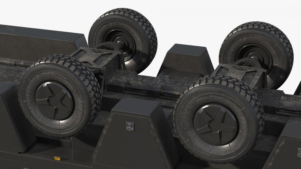 3D model Strategic Missile on Road Mobile Vehicle