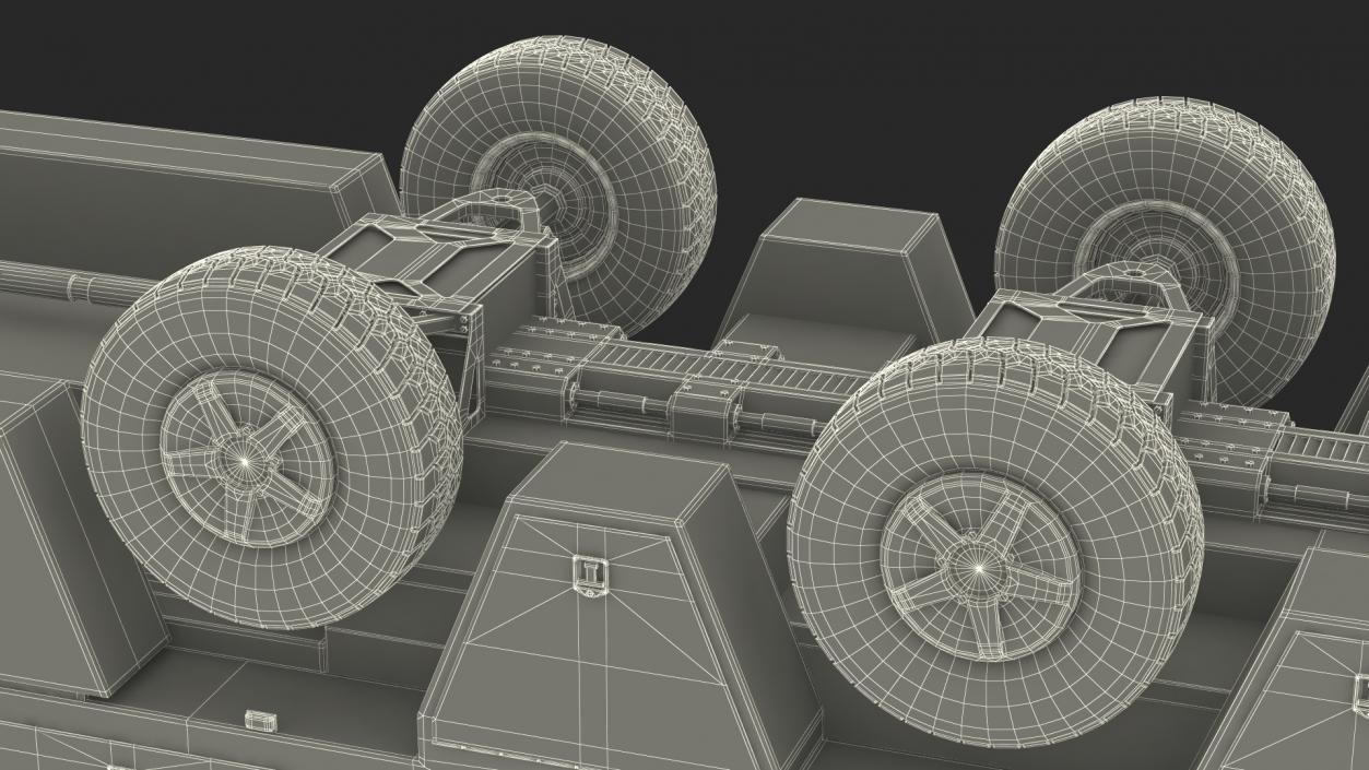 3D model Strategic Missile on Road Mobile Vehicle