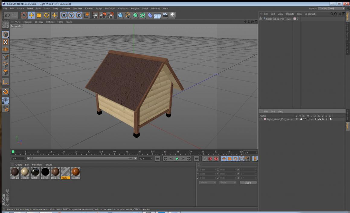 3D model Light Wood Pet House