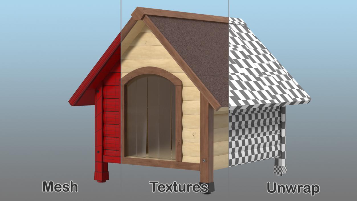 3D model Light Wood Pet House