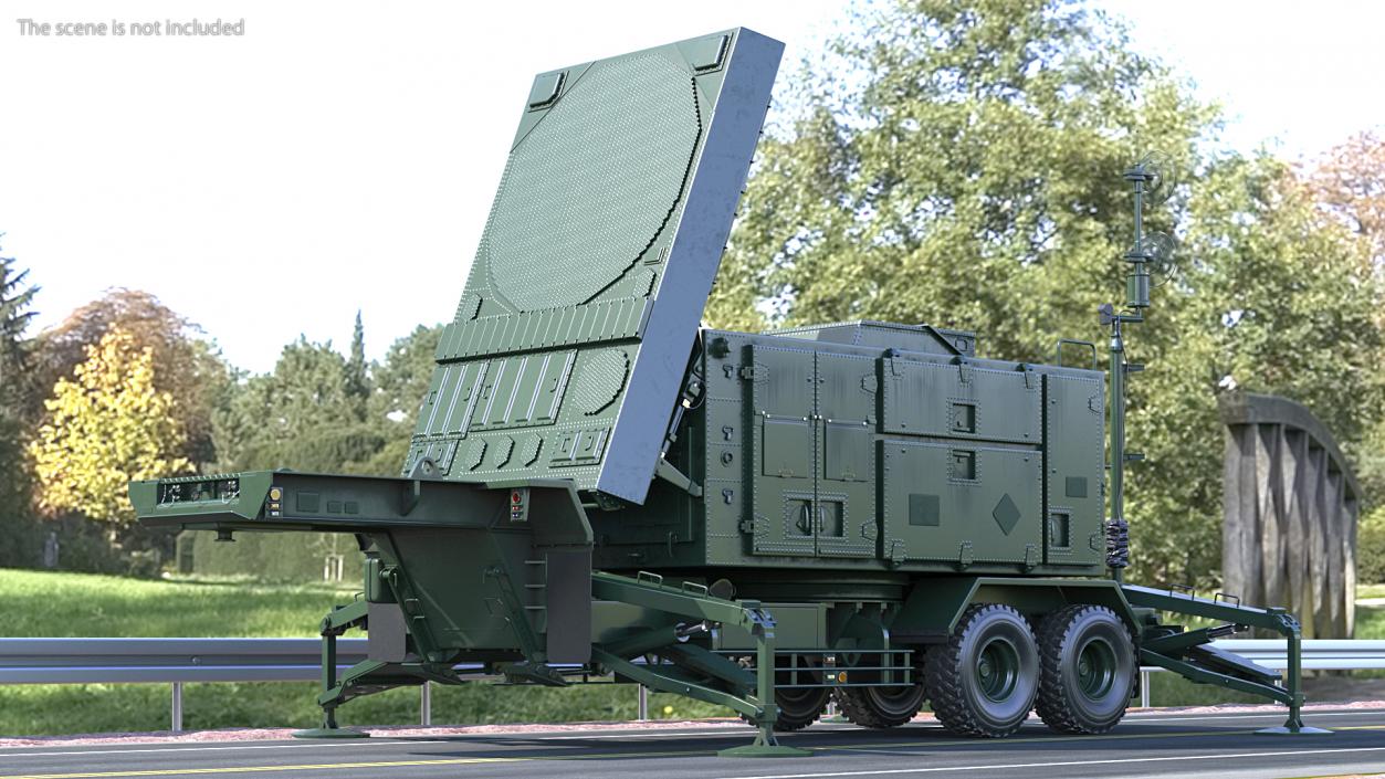 3D Patriot Radar AN MPQ53 Green model