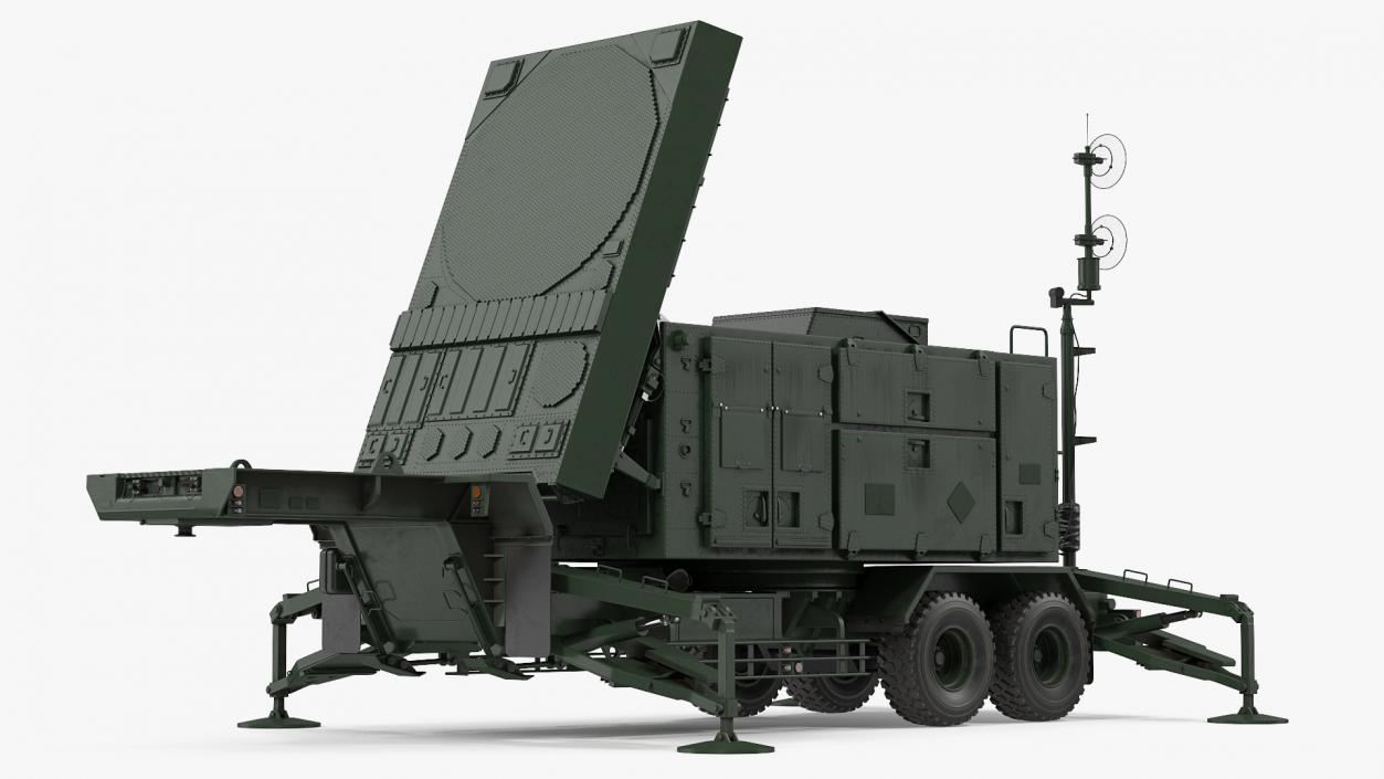 3D Patriot Radar AN MPQ53 Green model