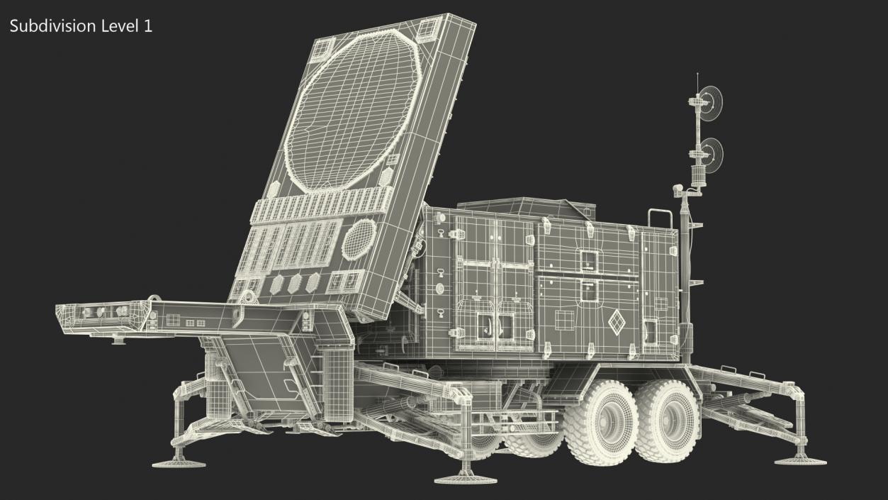 3D Patriot Radar AN MPQ53 Green model