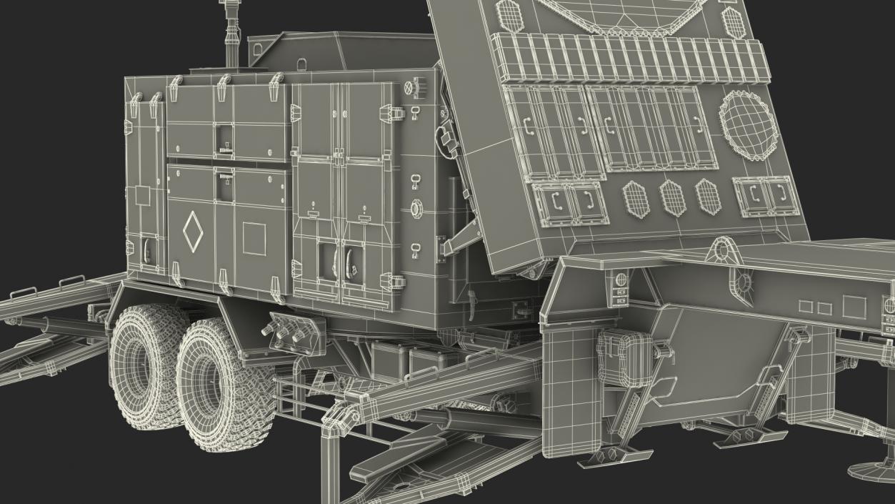 3D Patriot Radar AN MPQ53 Green model