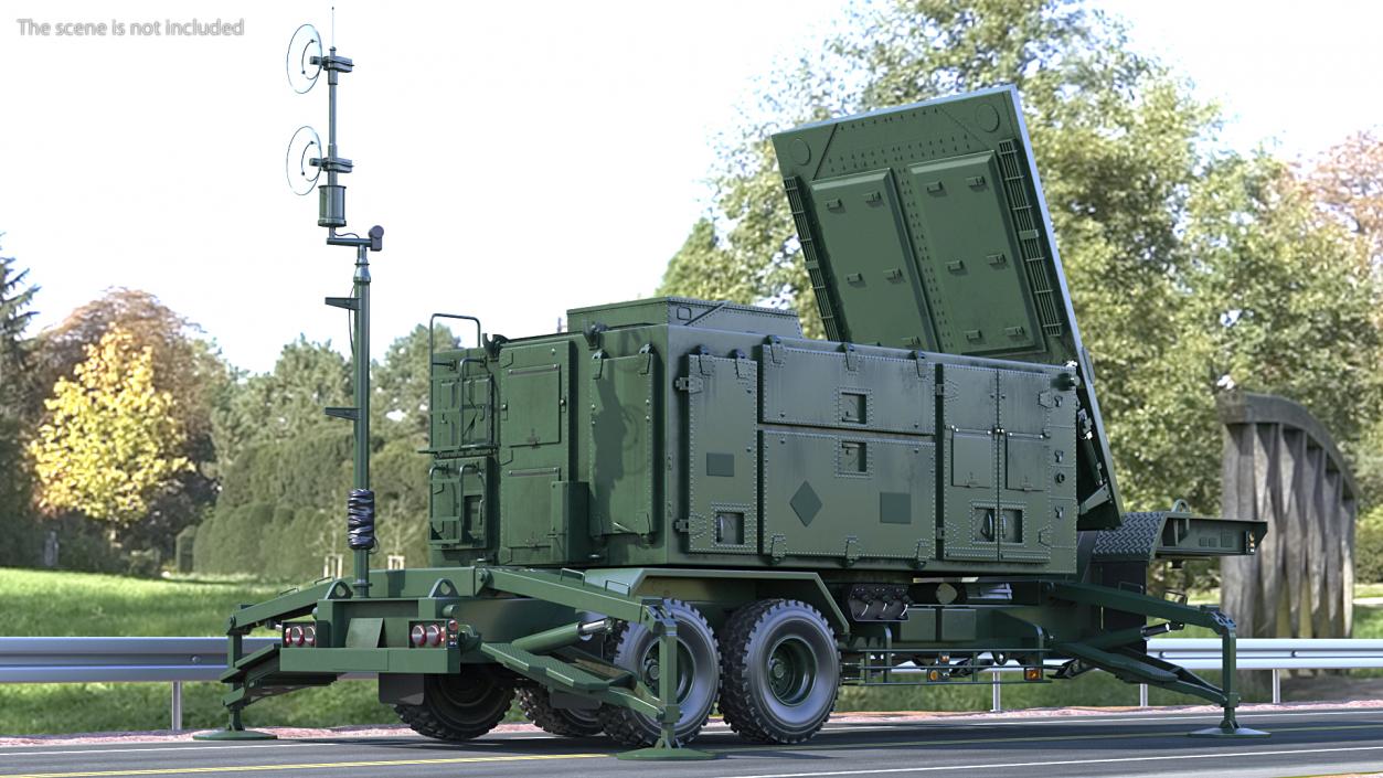 3D Patriot Radar AN MPQ53 Green model