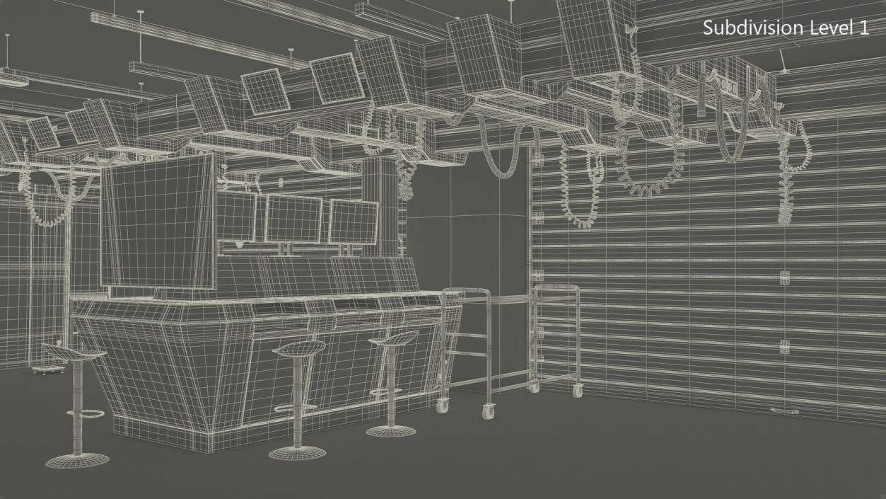 3D Formula 1 Garage Rigged model