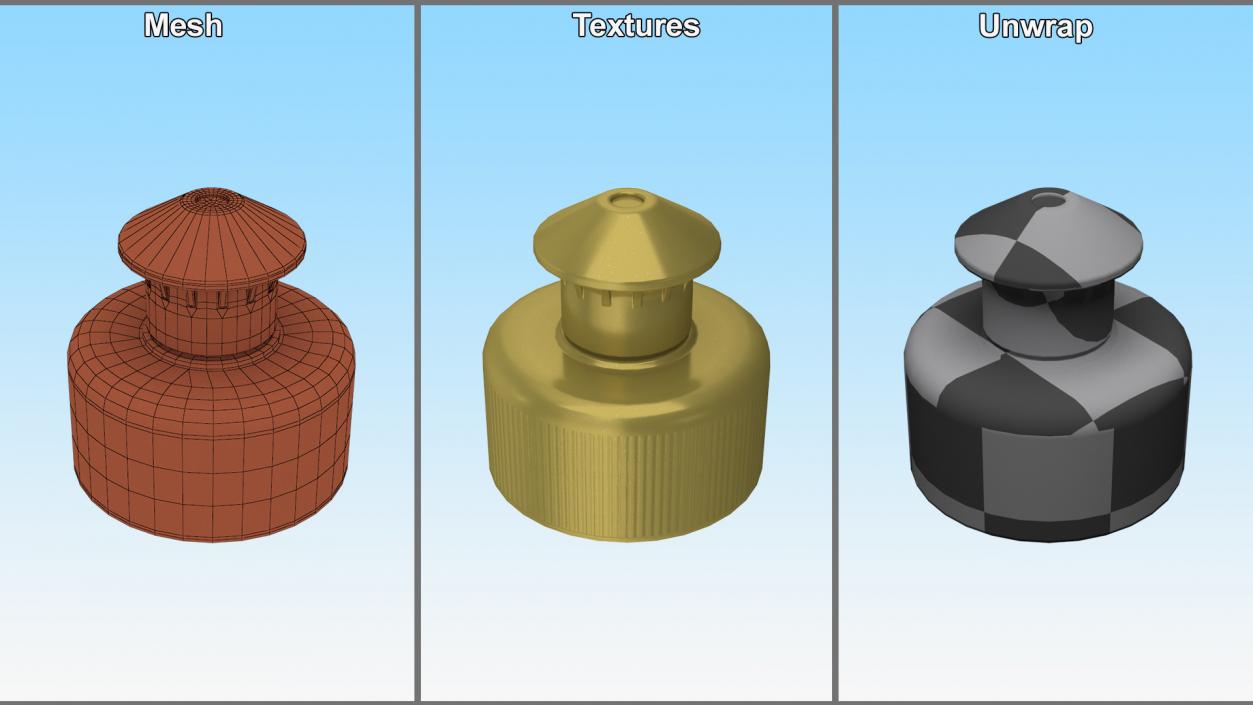 3D Push Pull Cap model