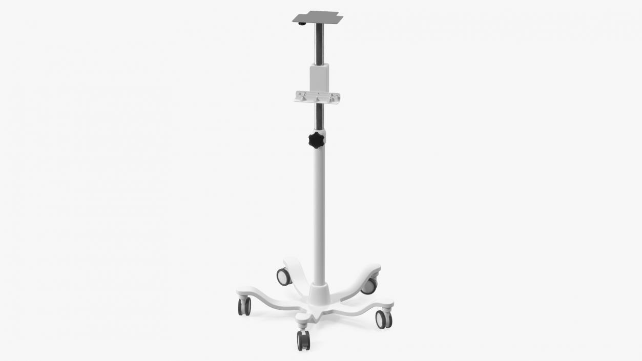 Medical Rolling Stand with Adjustable Height 3D model