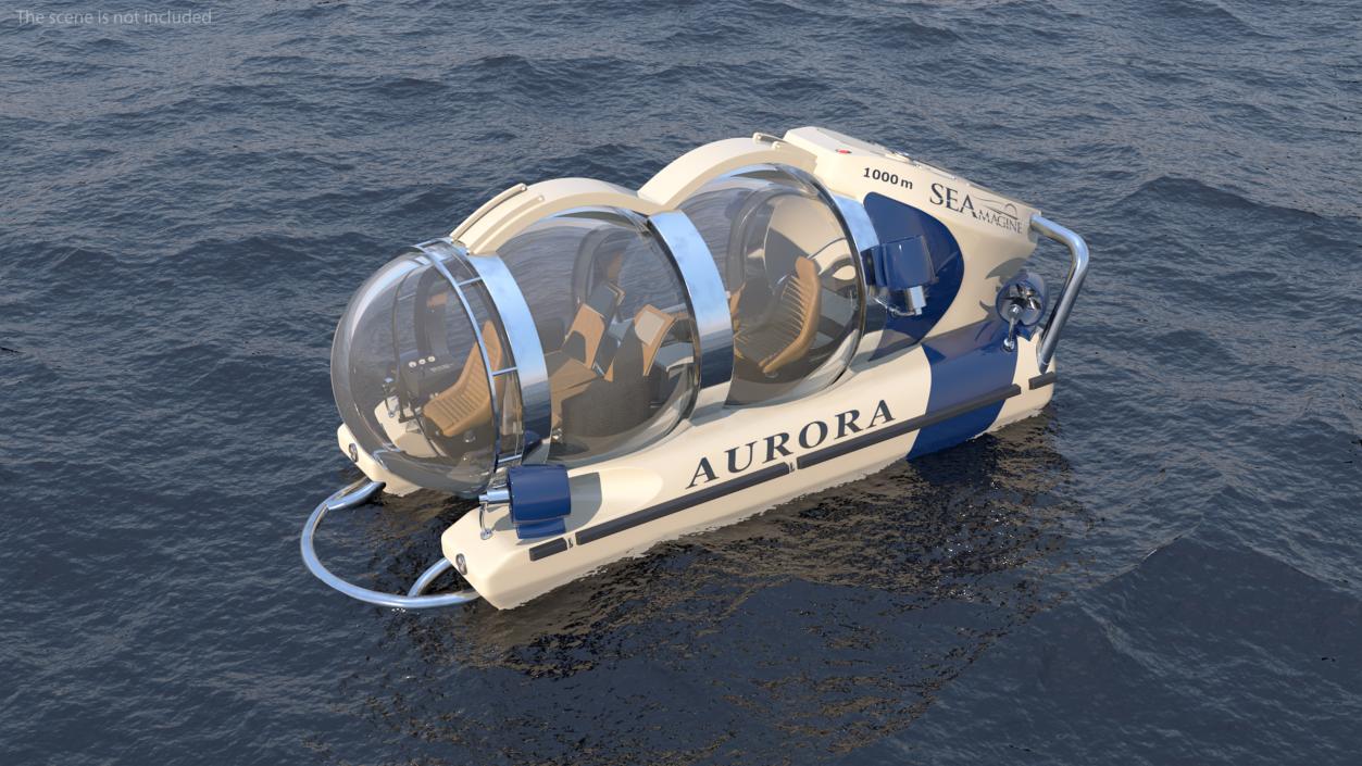 3D model AURORA 6 Luxury Private Submarine 2