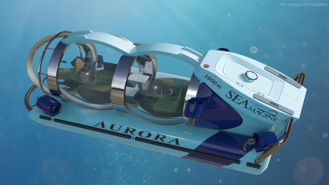 3D model AURORA 6 Luxury Private Submarine 2