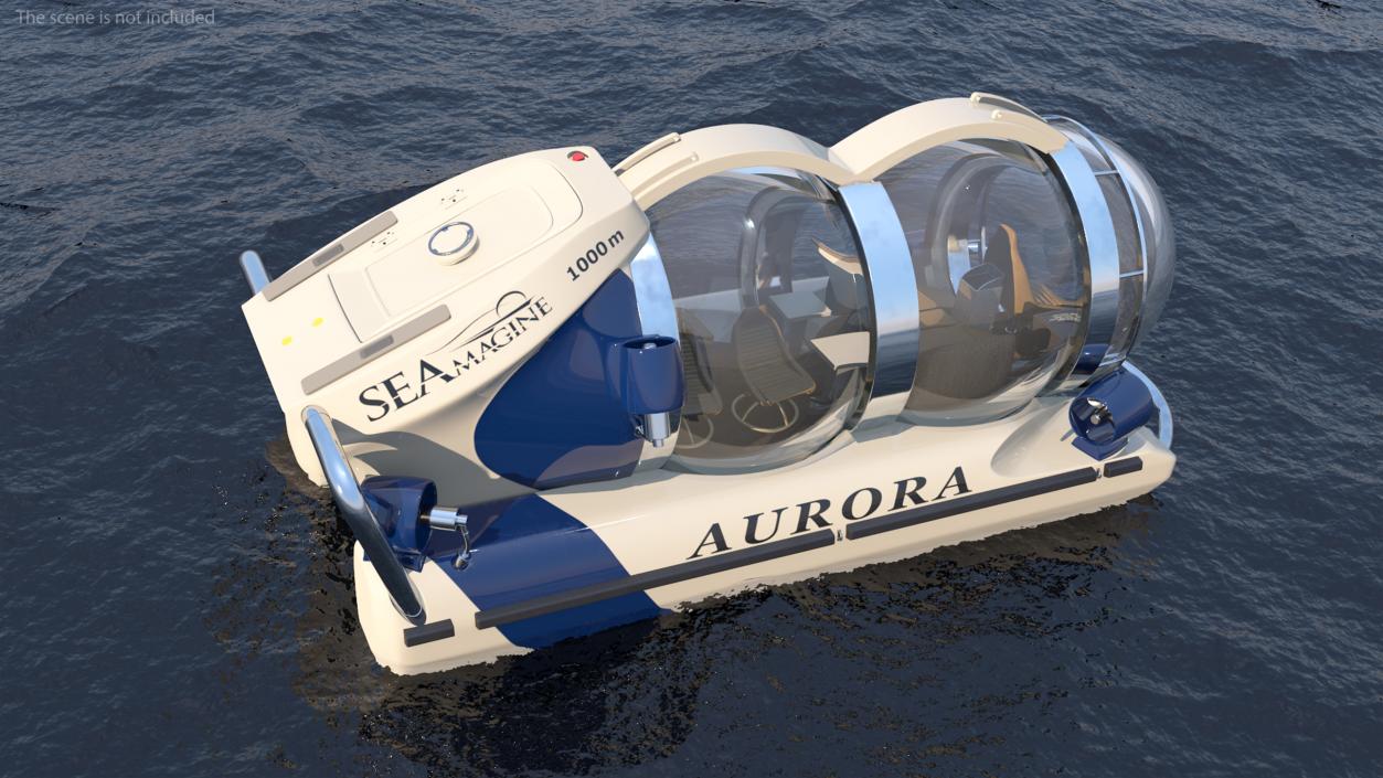 3D model AURORA 6 Luxury Private Submarine 2