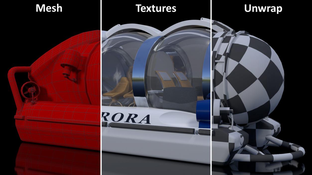 3D model AURORA 6 Luxury Private Submarine 2