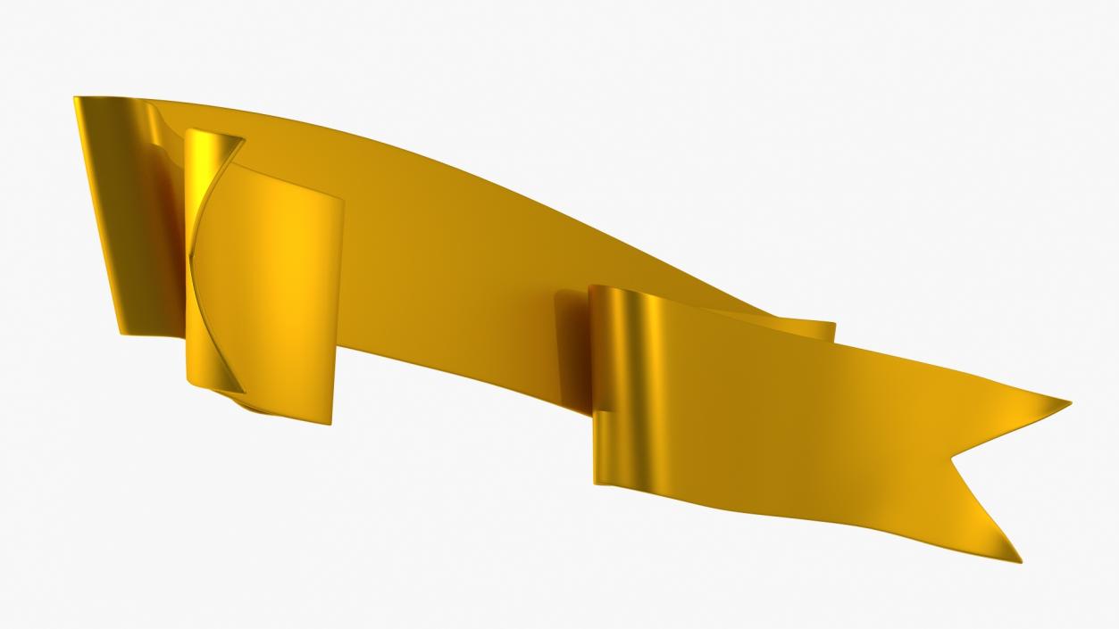 Winner Award Banner Gold 3D model