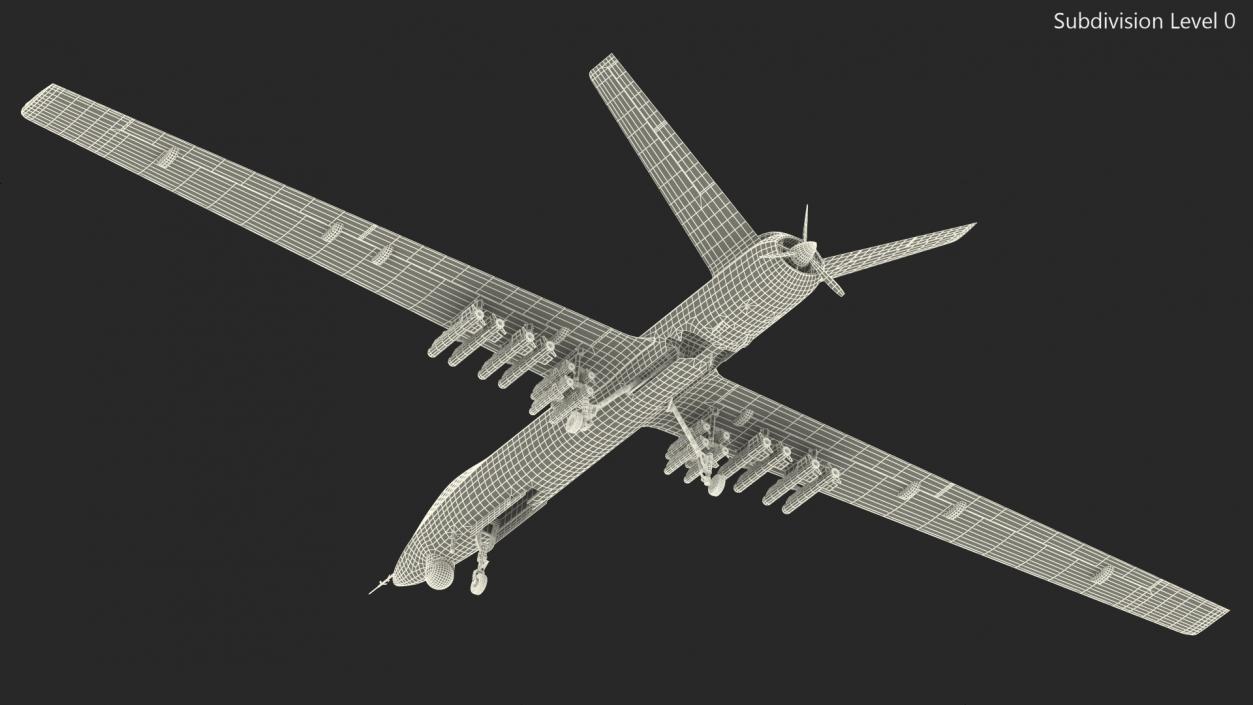 3D Hunter Killer Surveillance UAV Armed