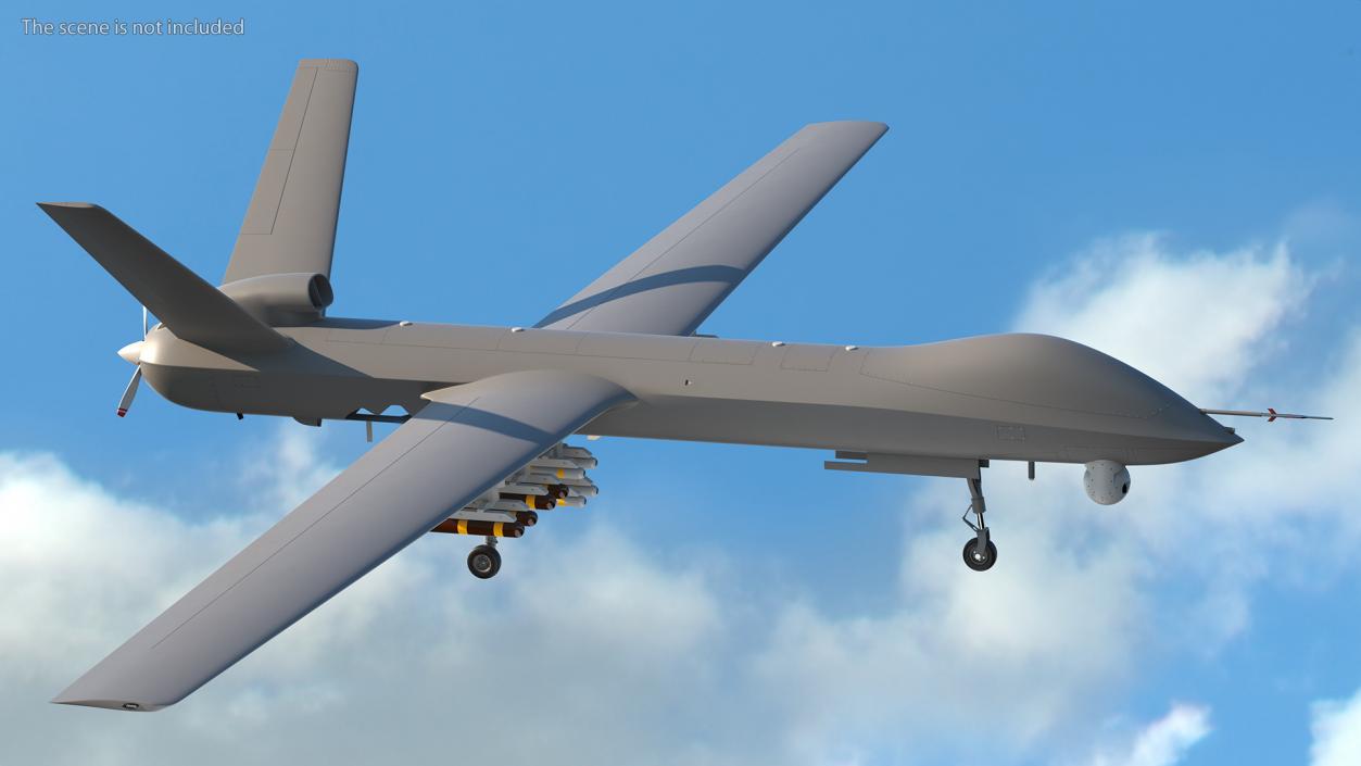 3D Hunter Killer Surveillance UAV Armed