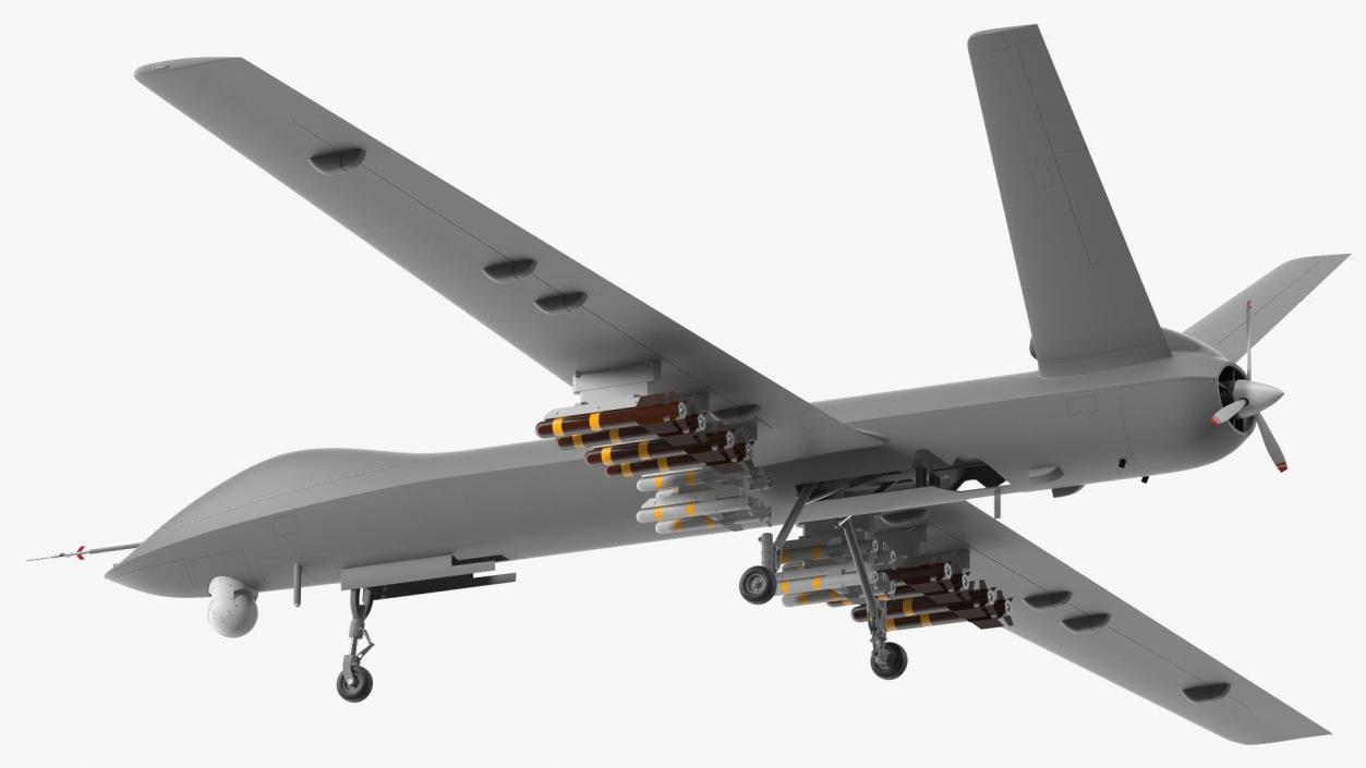 3D Hunter Killer Surveillance UAV Armed