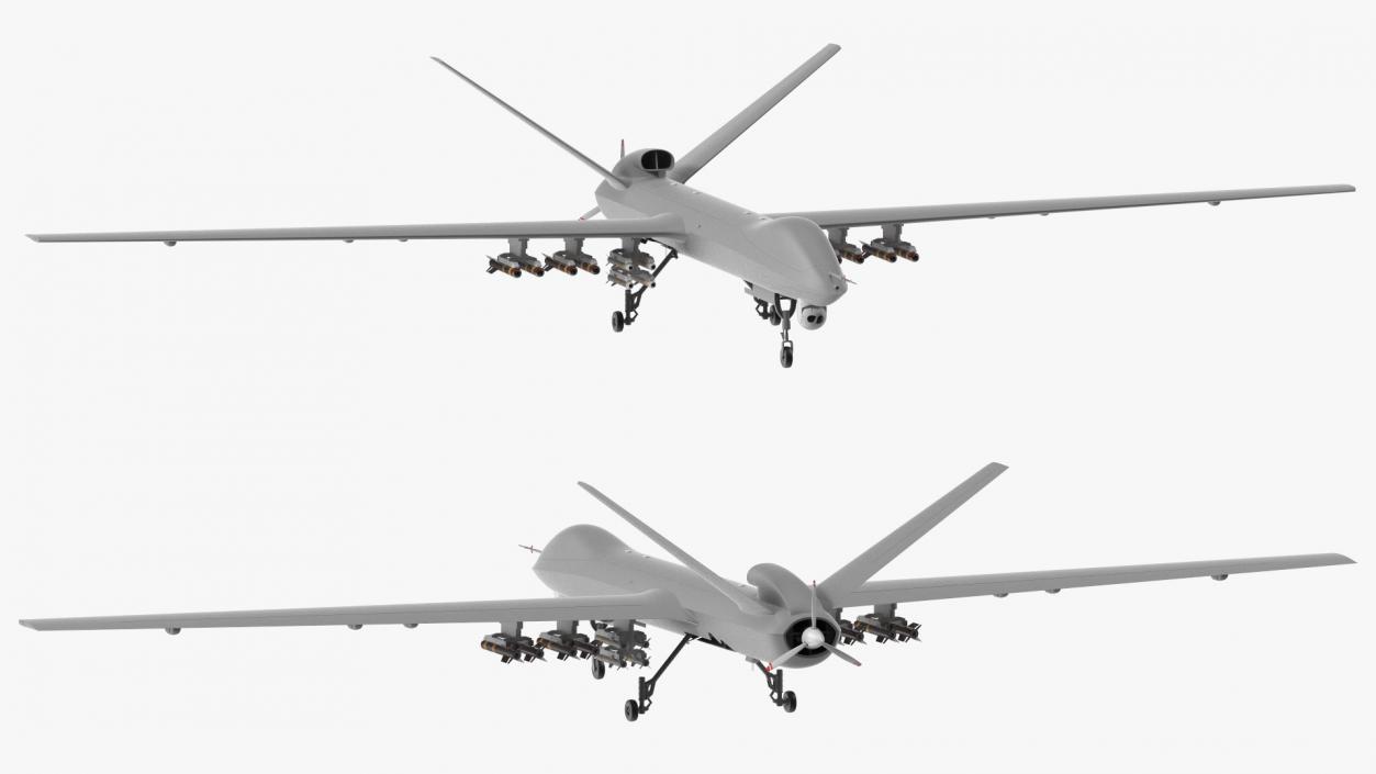 3D Hunter Killer Surveillance UAV Armed