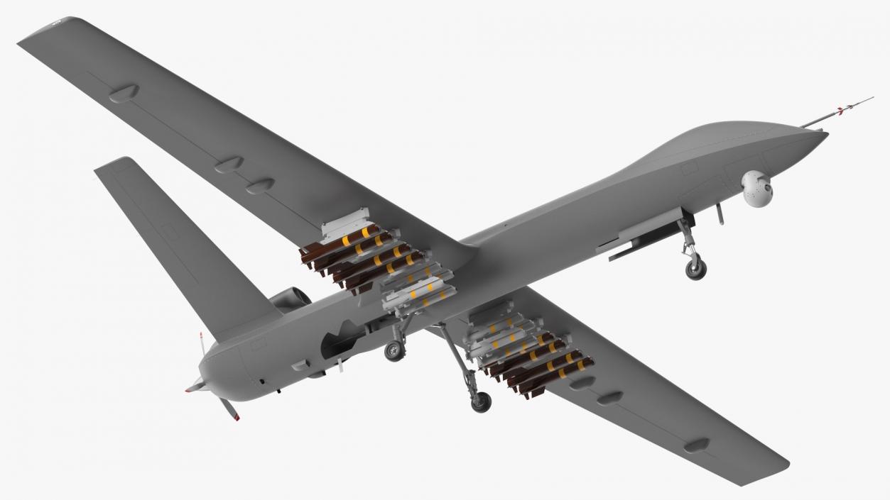 3D Hunter Killer Surveillance UAV Armed