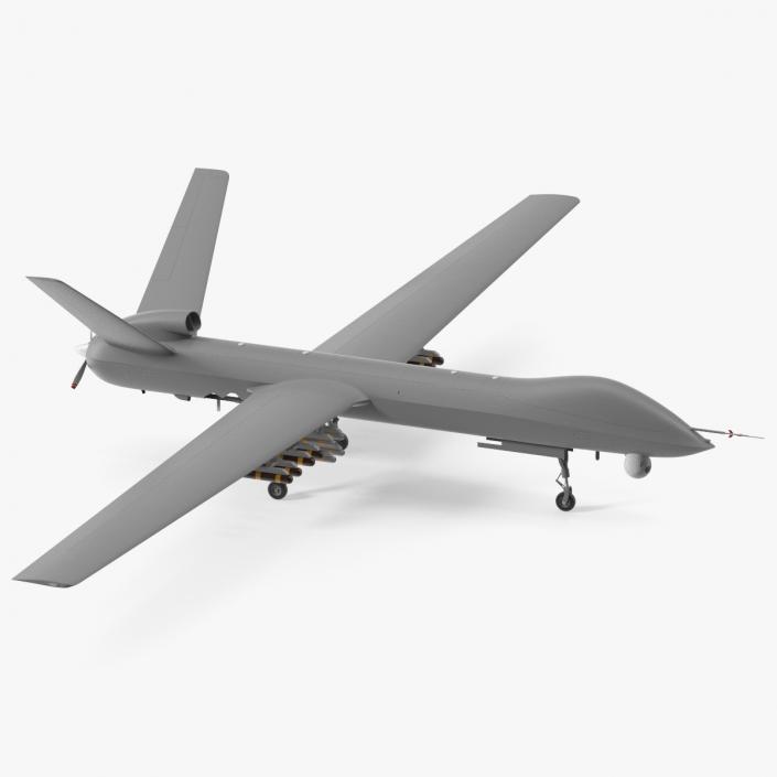 3D Hunter Killer Surveillance UAV Armed