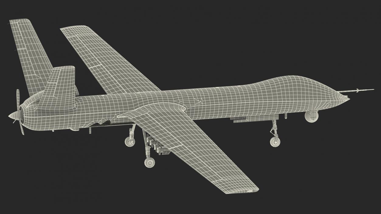 3D Hunter Killer Surveillance UAV Armed